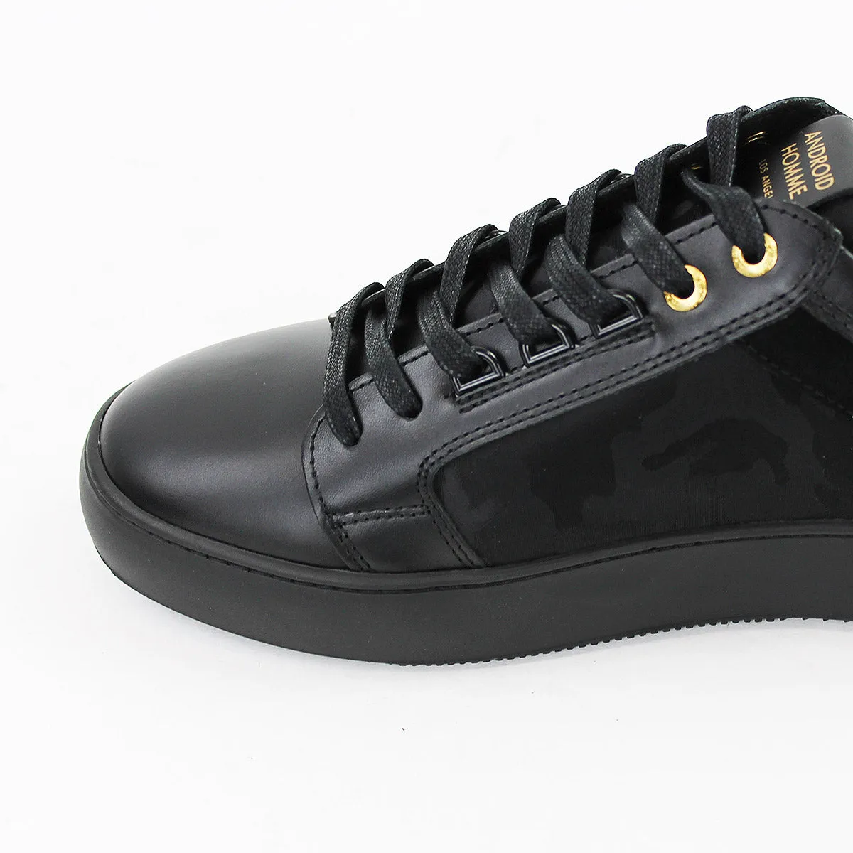 Black Venice Monocramatic Camo Trainers by Android Homme