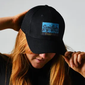 Black Women's Trucker Hat with Canopy