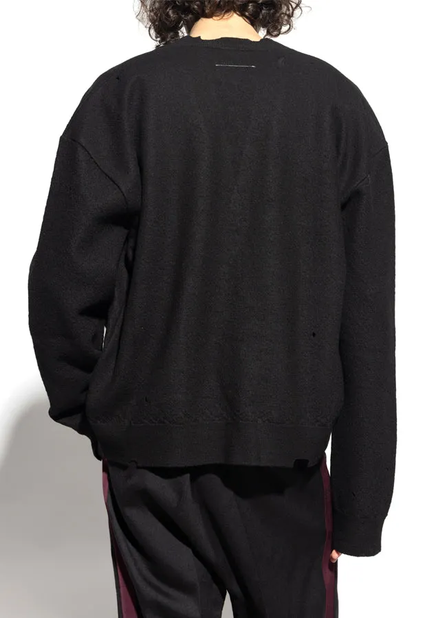 Black Wool Cardigan 52HP0013