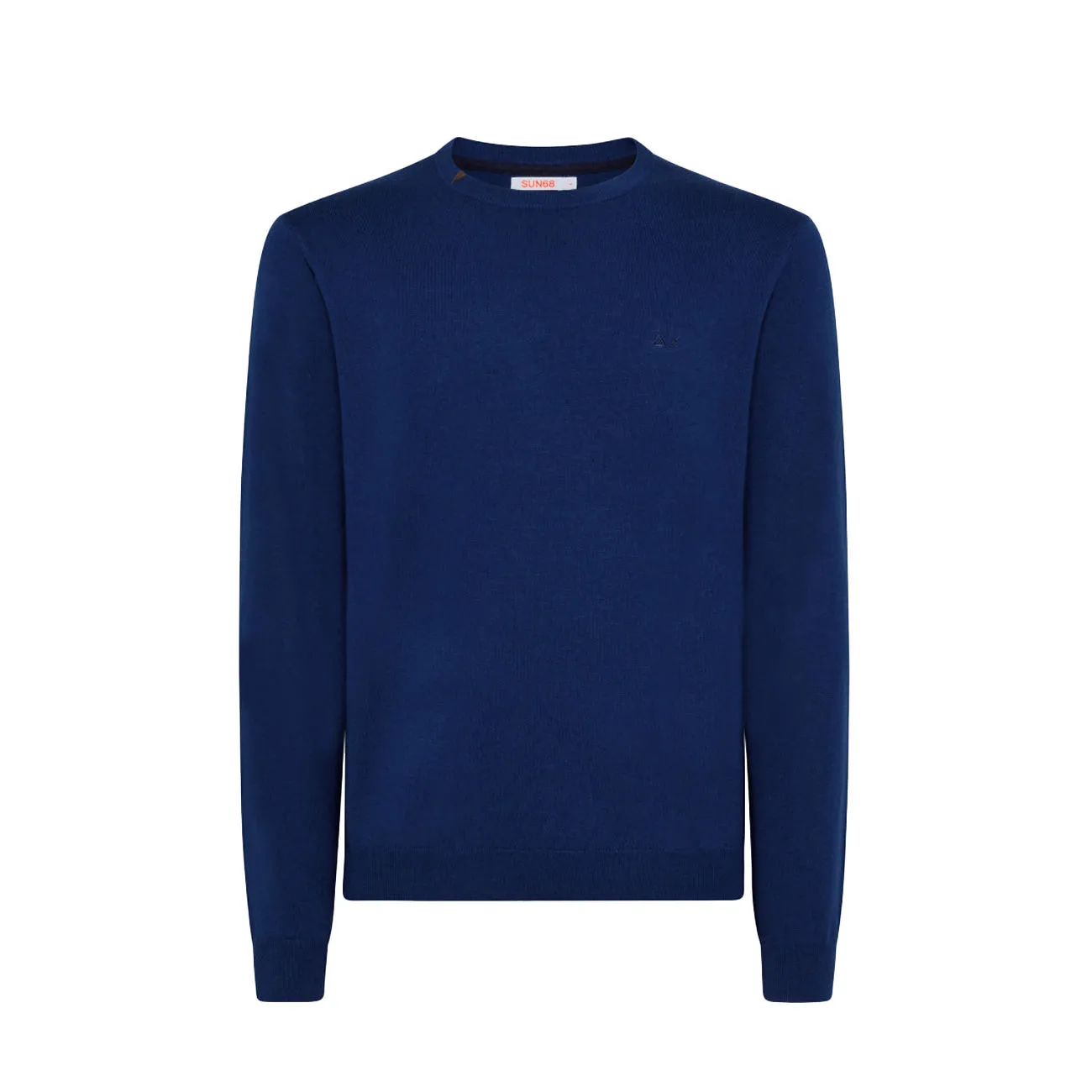 Blue Deep Men's Pullover with Solid Round Logo