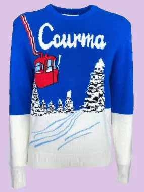 Blue/White Embroidered Courma Pullover