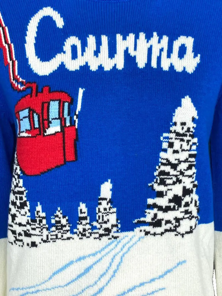 Blue/White Embroidered Courma Pullover