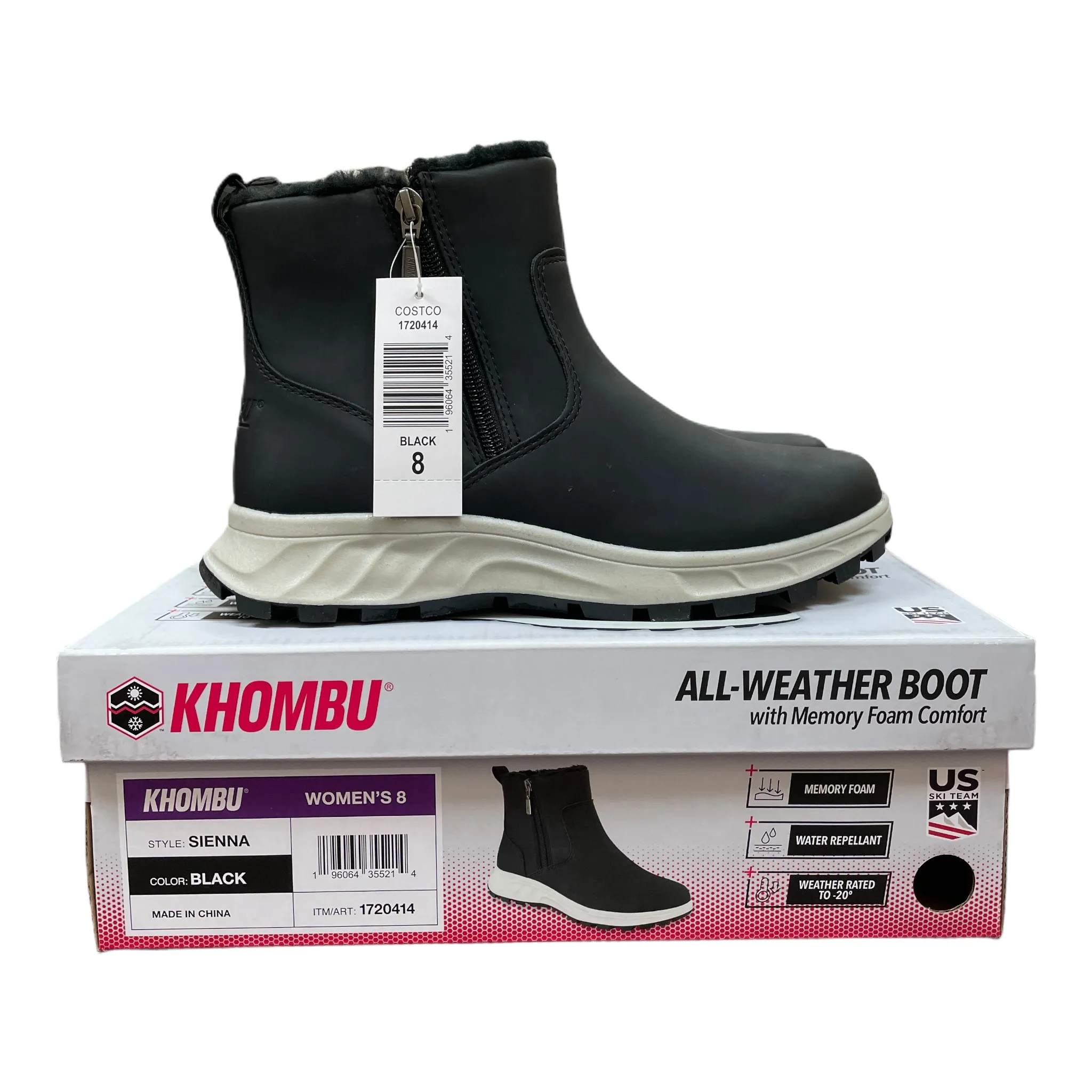 Boots Snow By Khombu In Black, Size: 8