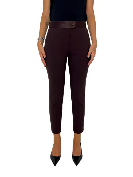 Brown cropped women's pants.