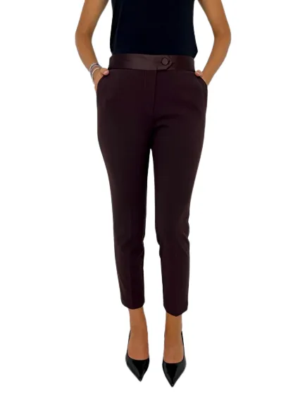 Brown cropped women's pants.