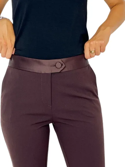 Brown cropped women's pants.