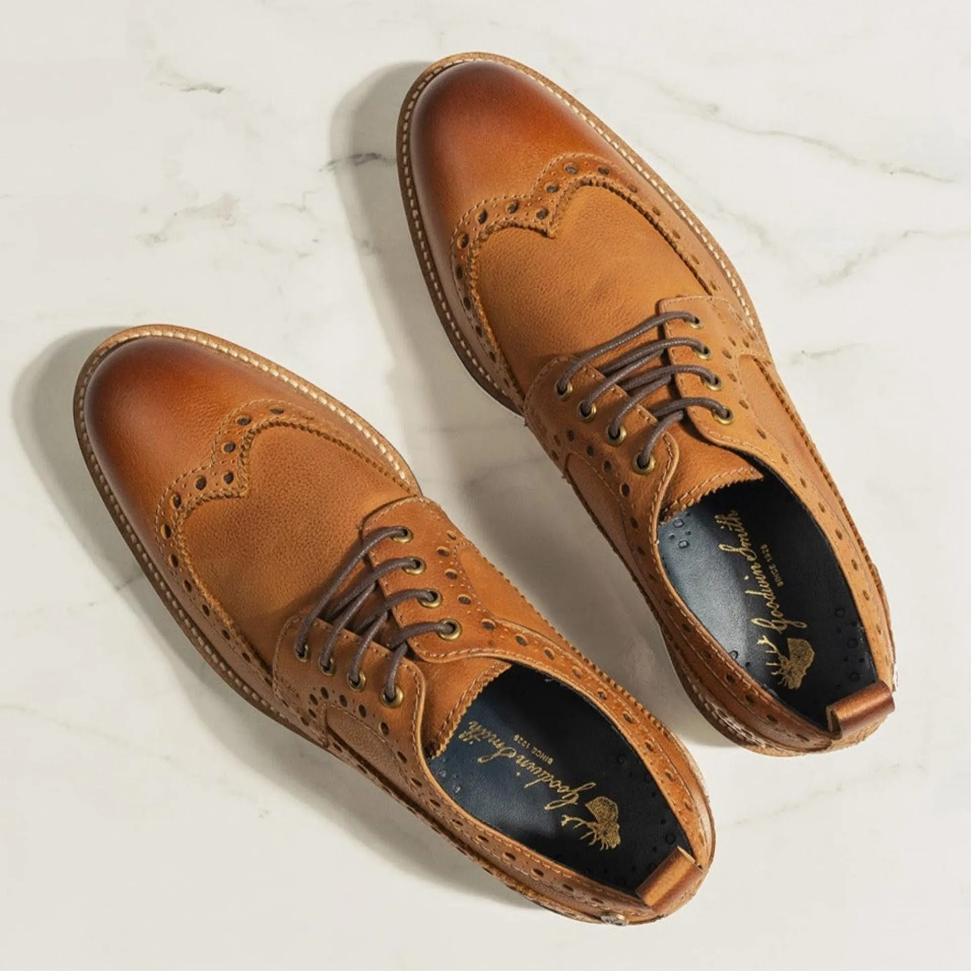 Calder Tan Brogue Derby