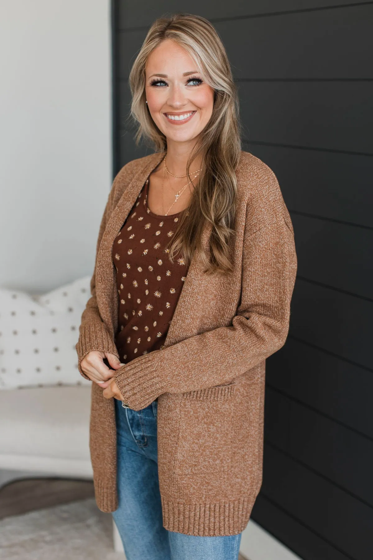 Camel Knit Cardigan - Trust In You: Shop Now