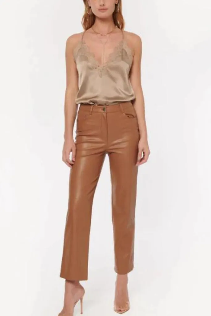 Cami NYC - Hanie Vegan Leather Pant - Caramel *FINAL SALE