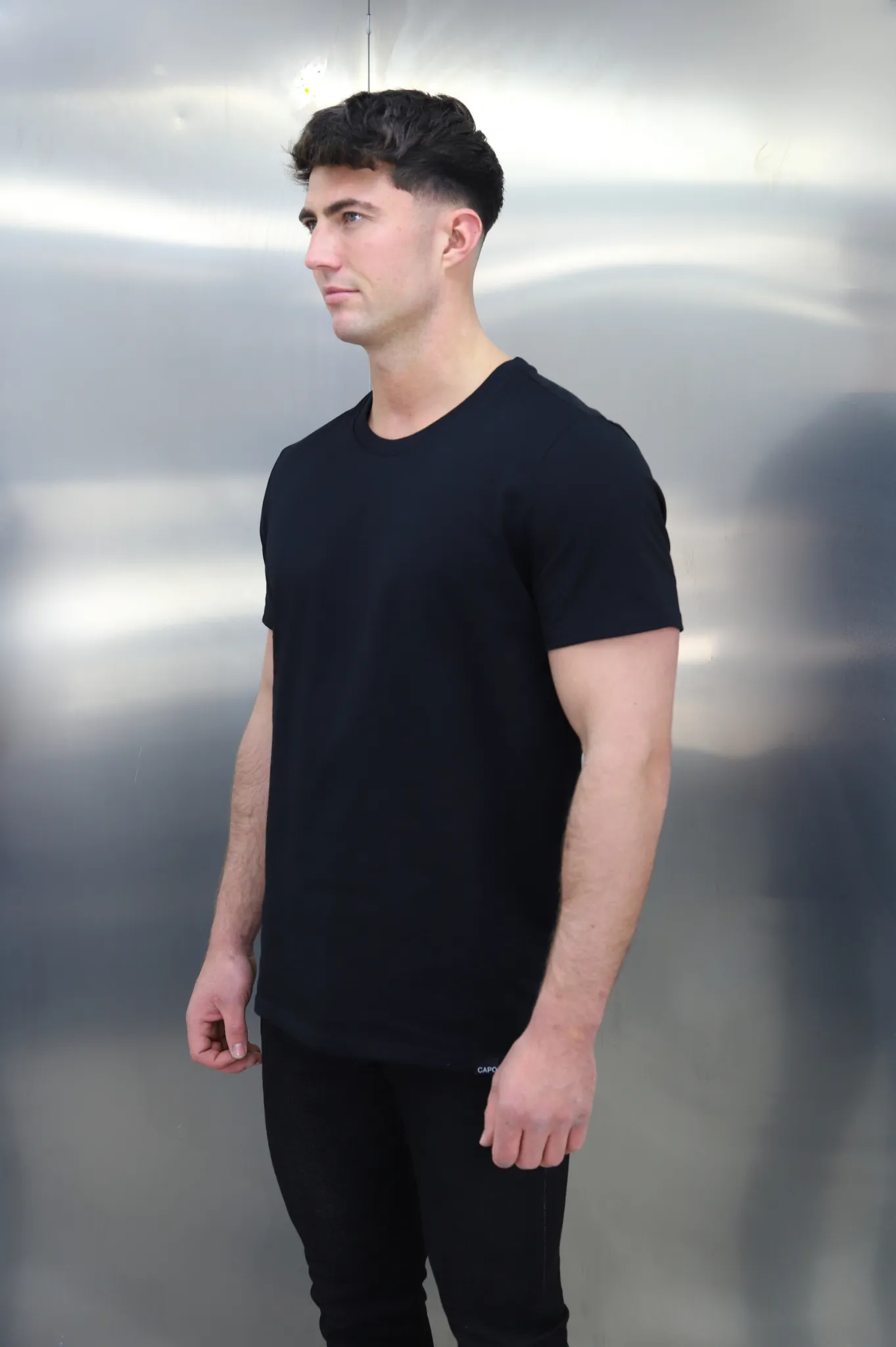 Capo Black Cotton T-Shirt