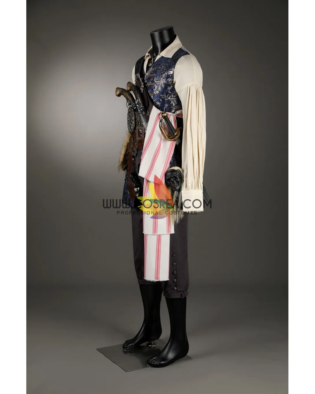 Captain Jack Sparrow from Pirates of the Caribbean Cosplay Costume.