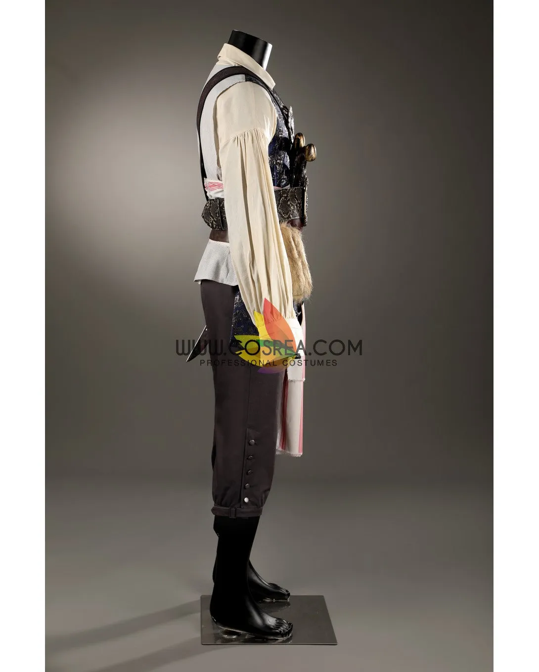 Captain Jack Sparrow from Pirates of the Caribbean Cosplay Costume.