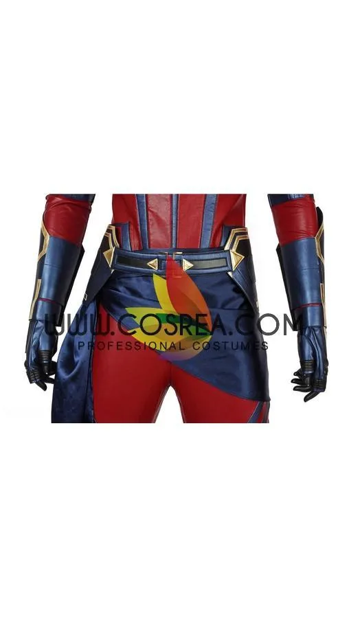 Captain Marvel Infinity War Metallic Blue Leather Costume