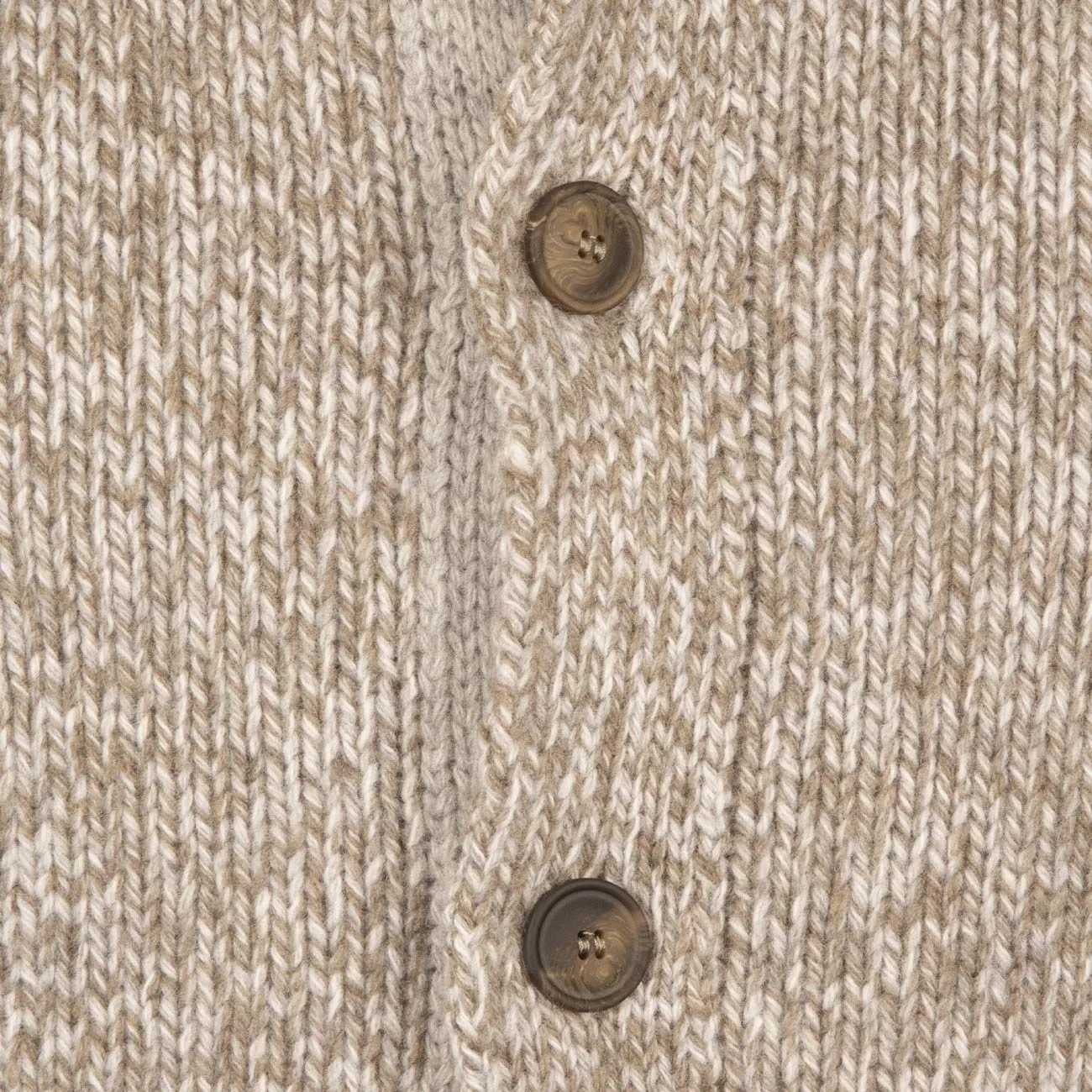 Cardigan in Lana Uomo - Tortora Grigio Melange