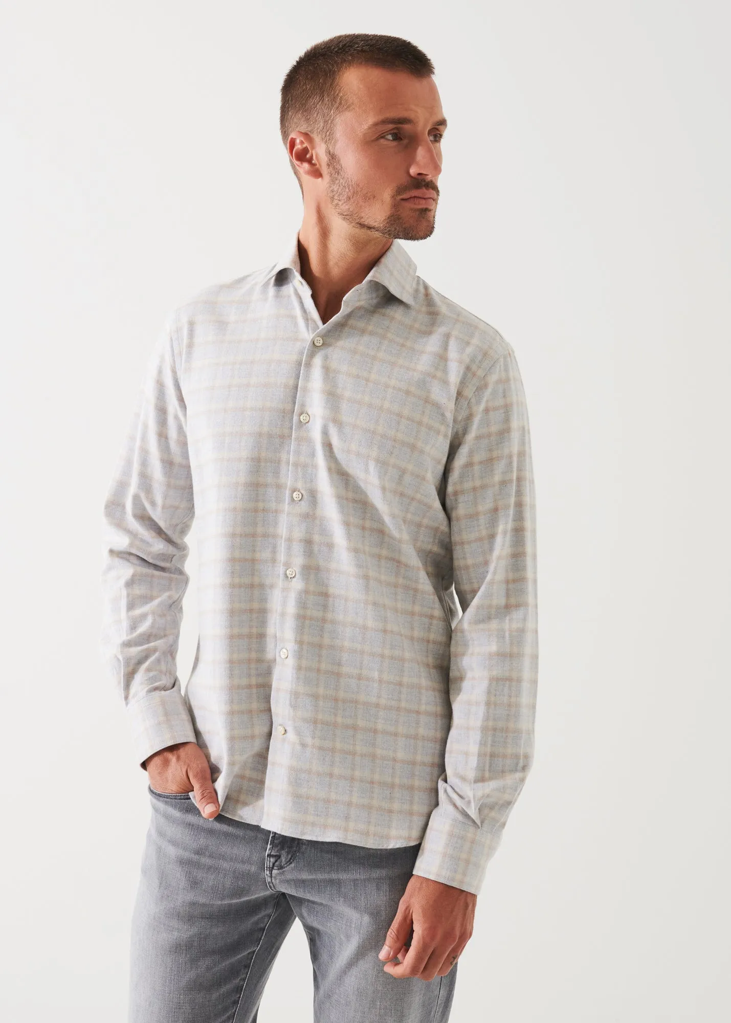 Checked Plaid Cotton Shirt