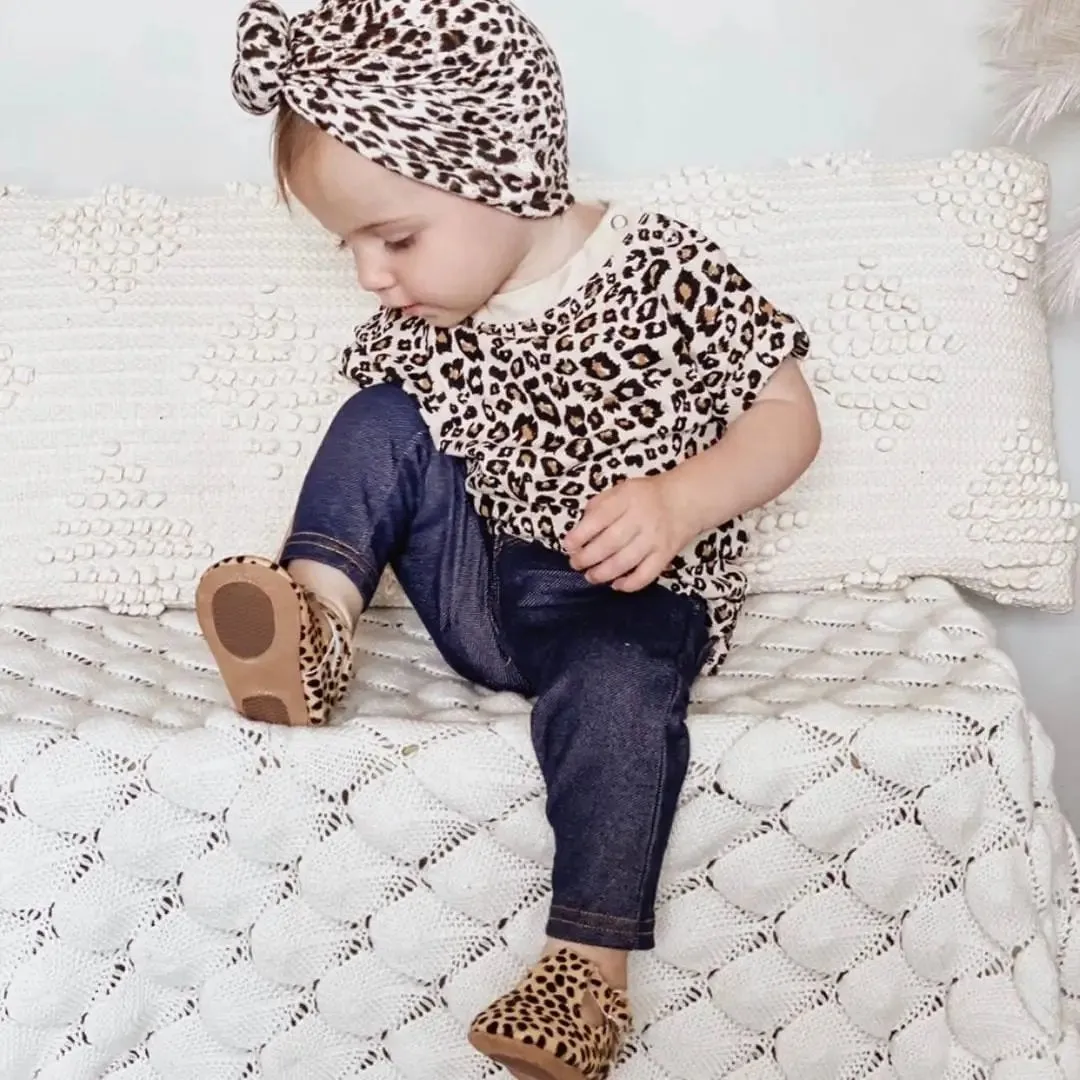 Cheetah Print Baby T Bar Shoe