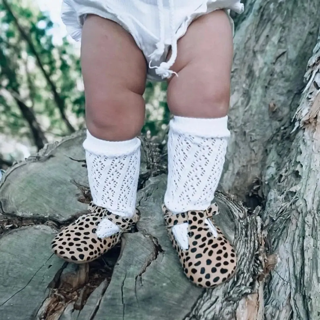 Cheetah Print Baby T Bar Shoe