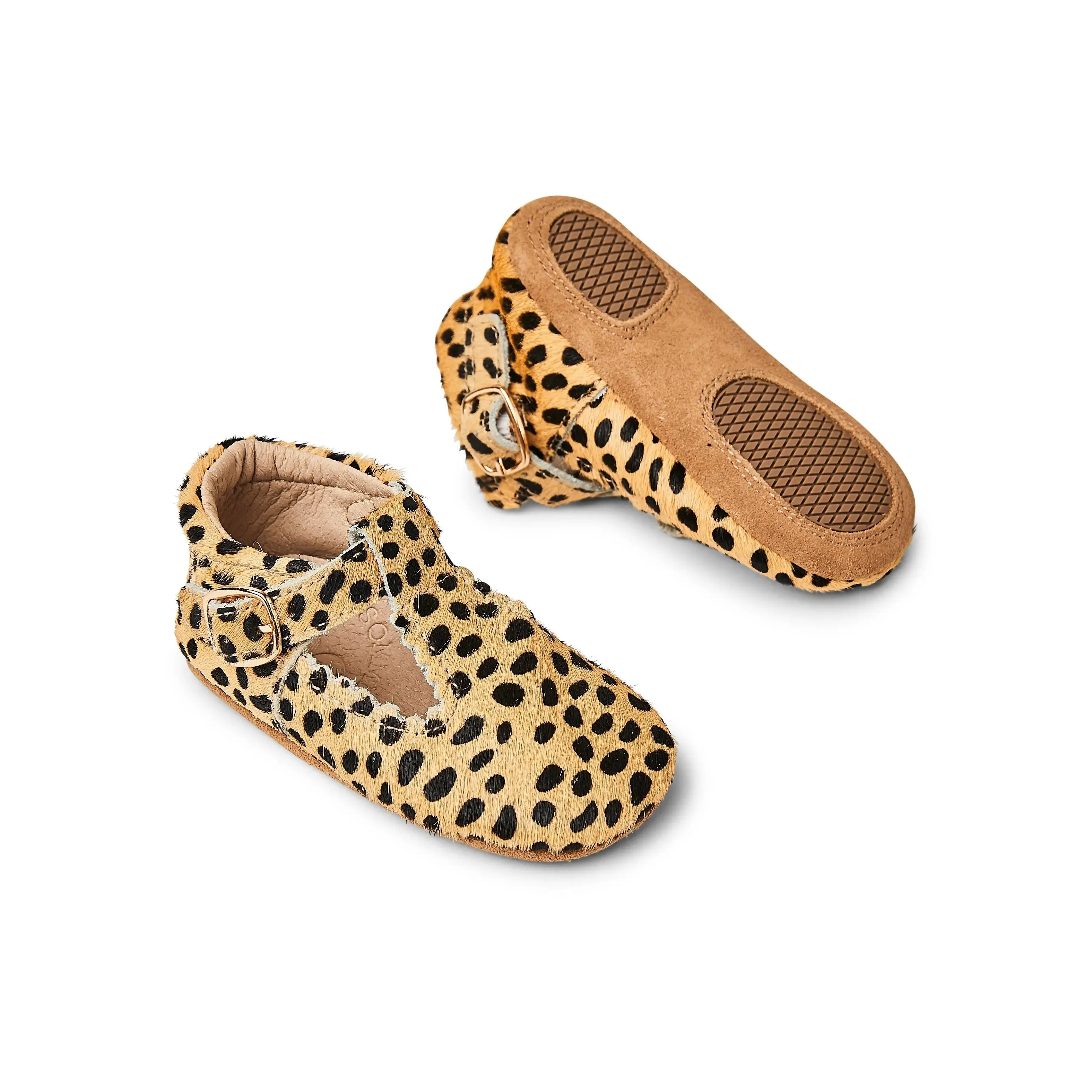 Cheetah Print Baby T Bar Shoe