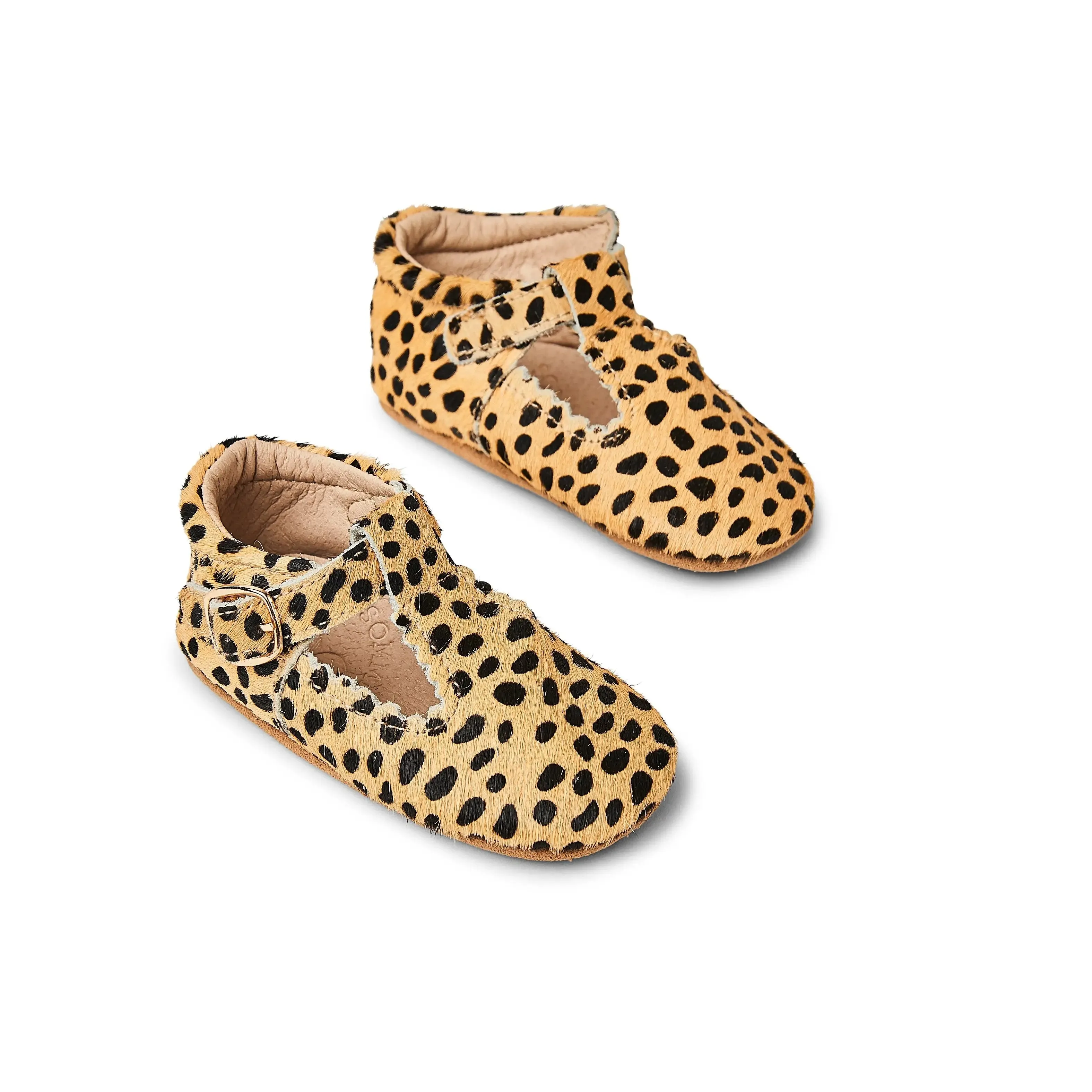 Cheetah Print Baby T Bar Shoe