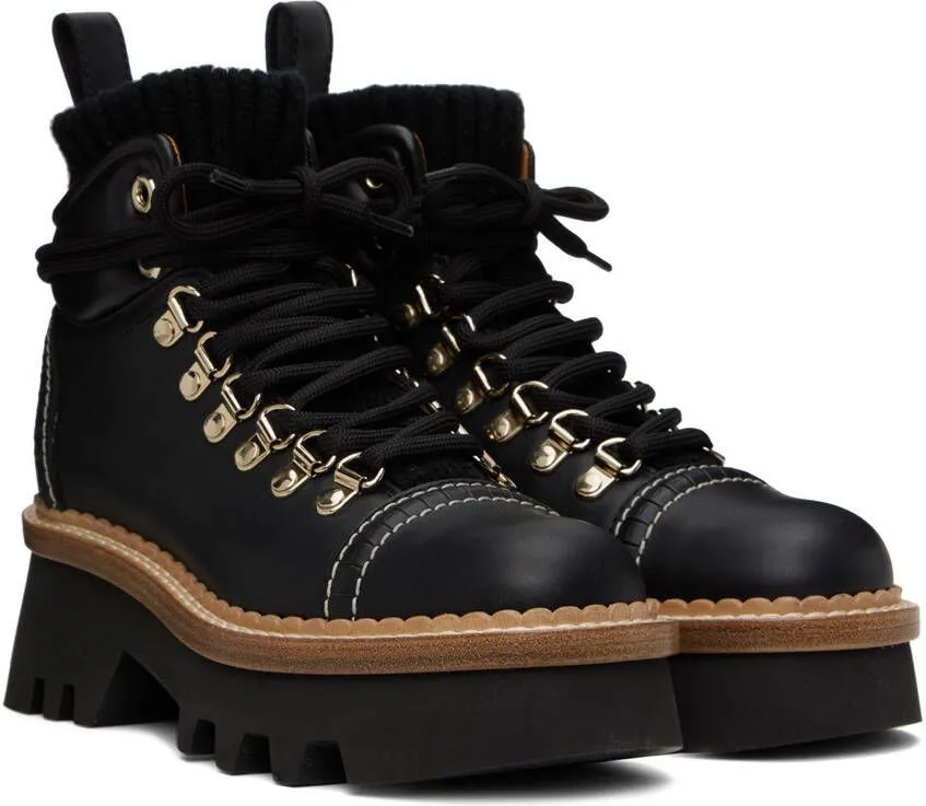 Chloé Black Owena Ankle Boots