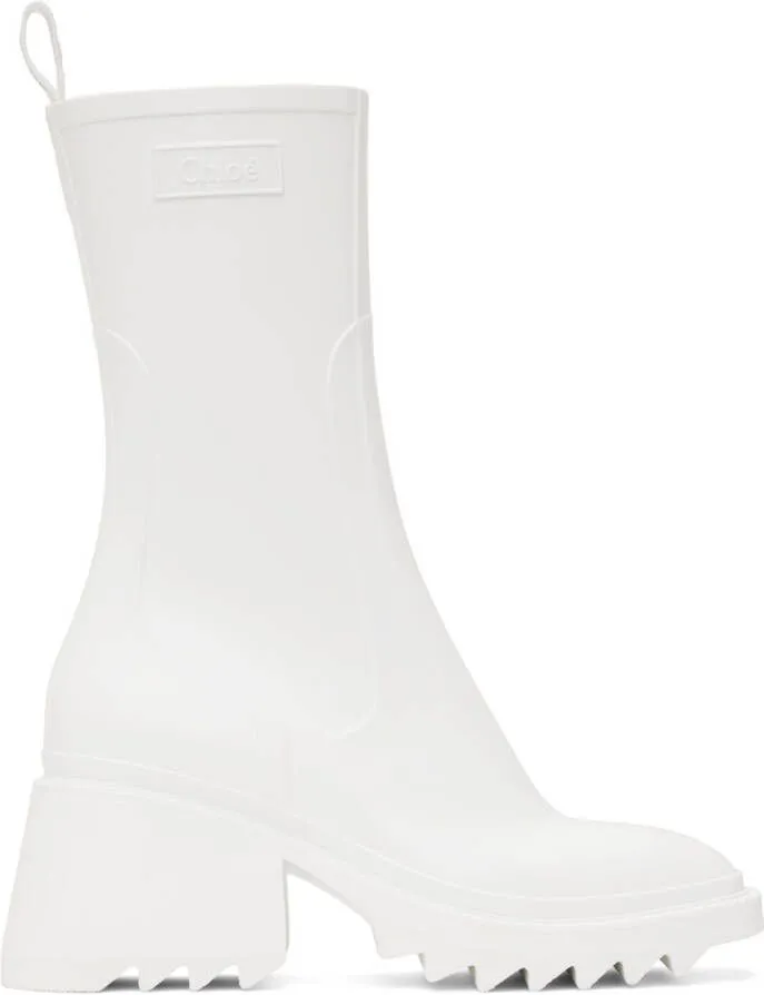 Chloé White Betty Boots