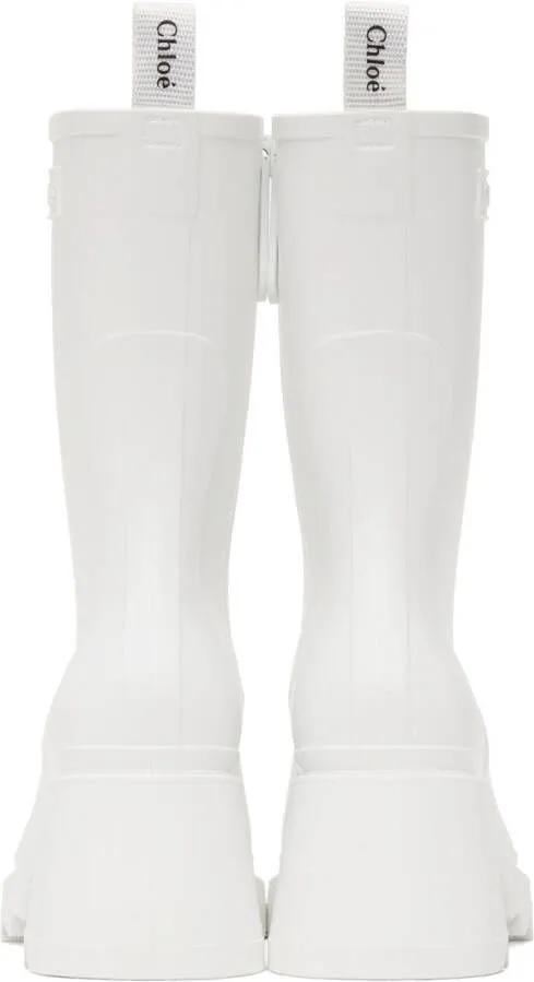 Chloé White Betty Boots