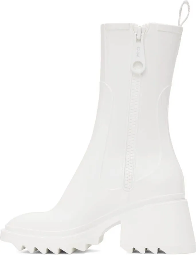 Chloé White Betty Boots