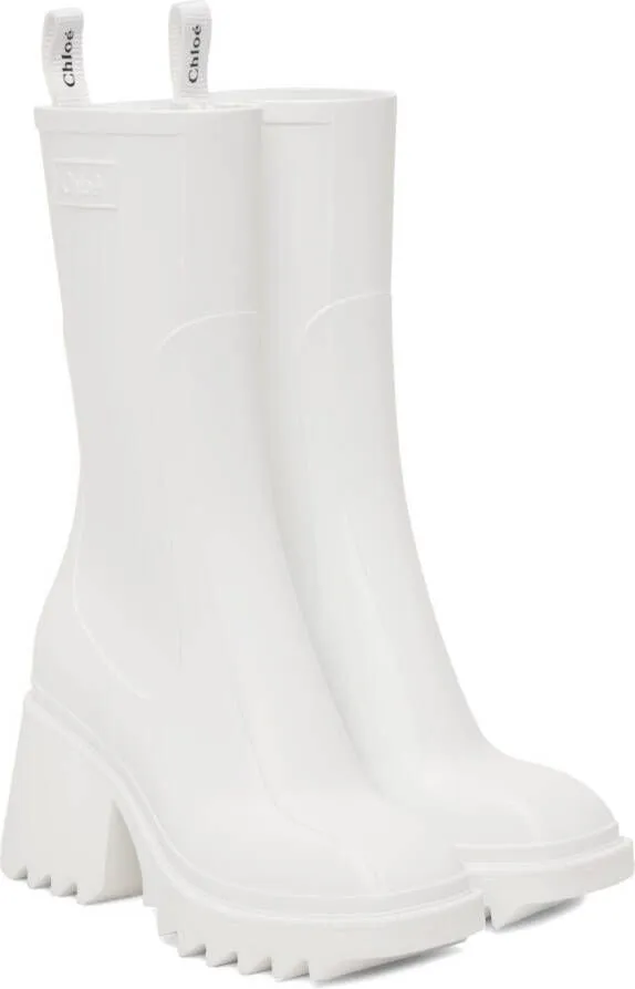 Chloé White Betty Boots