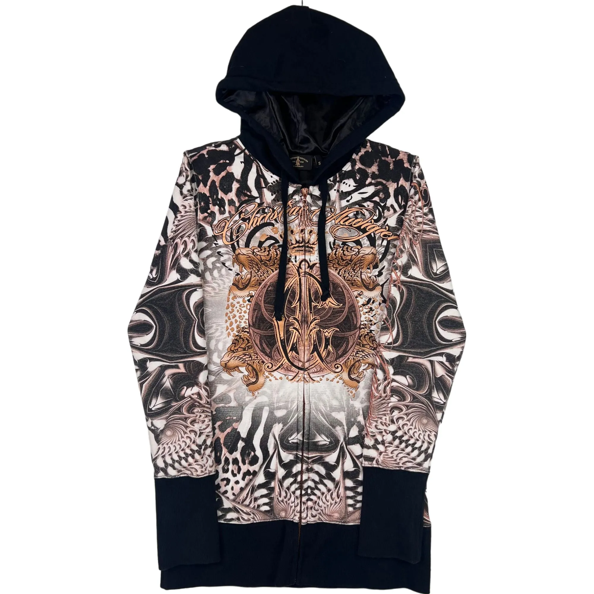 Christian Audigier Bling Zip-Up Hoodie