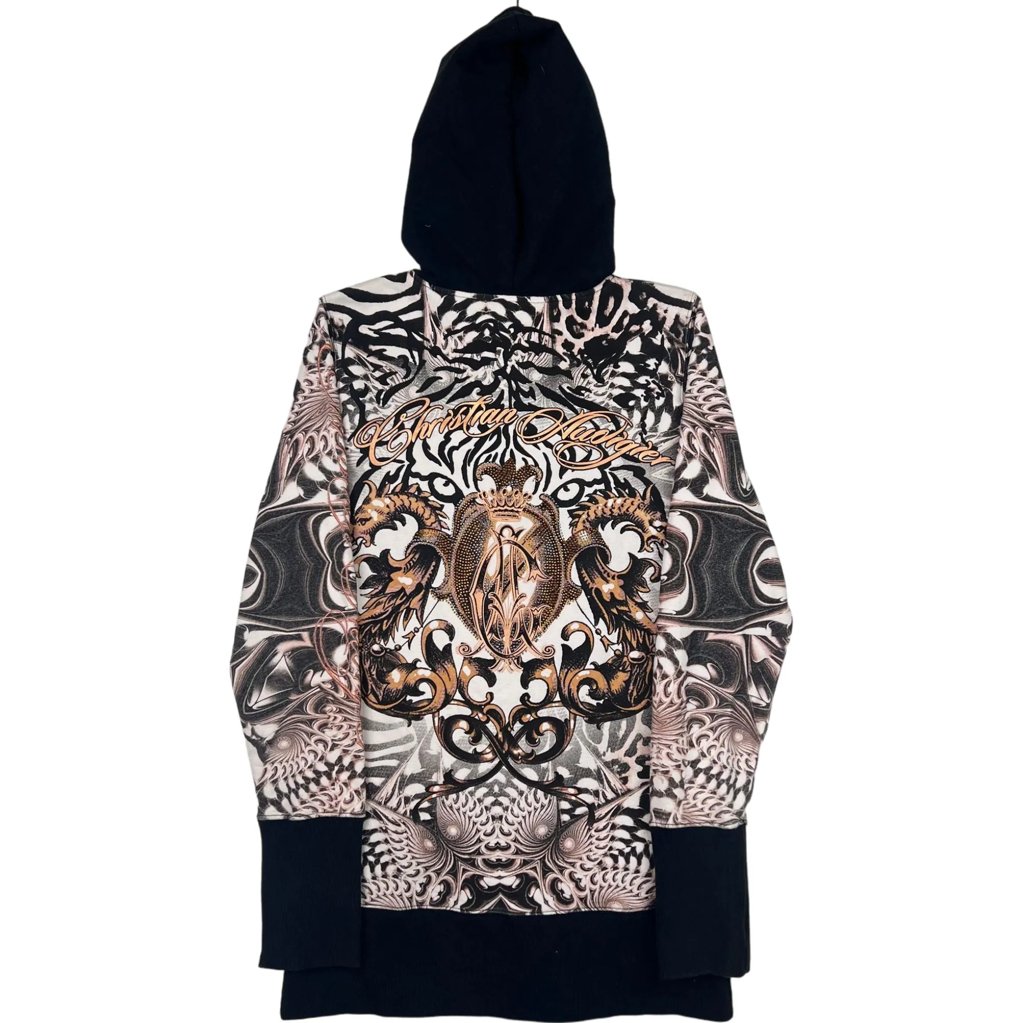 Christian Audigier Bling Zip-Up Hoodie