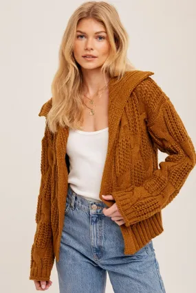 Chunky Knit Patchwork Cardigan 