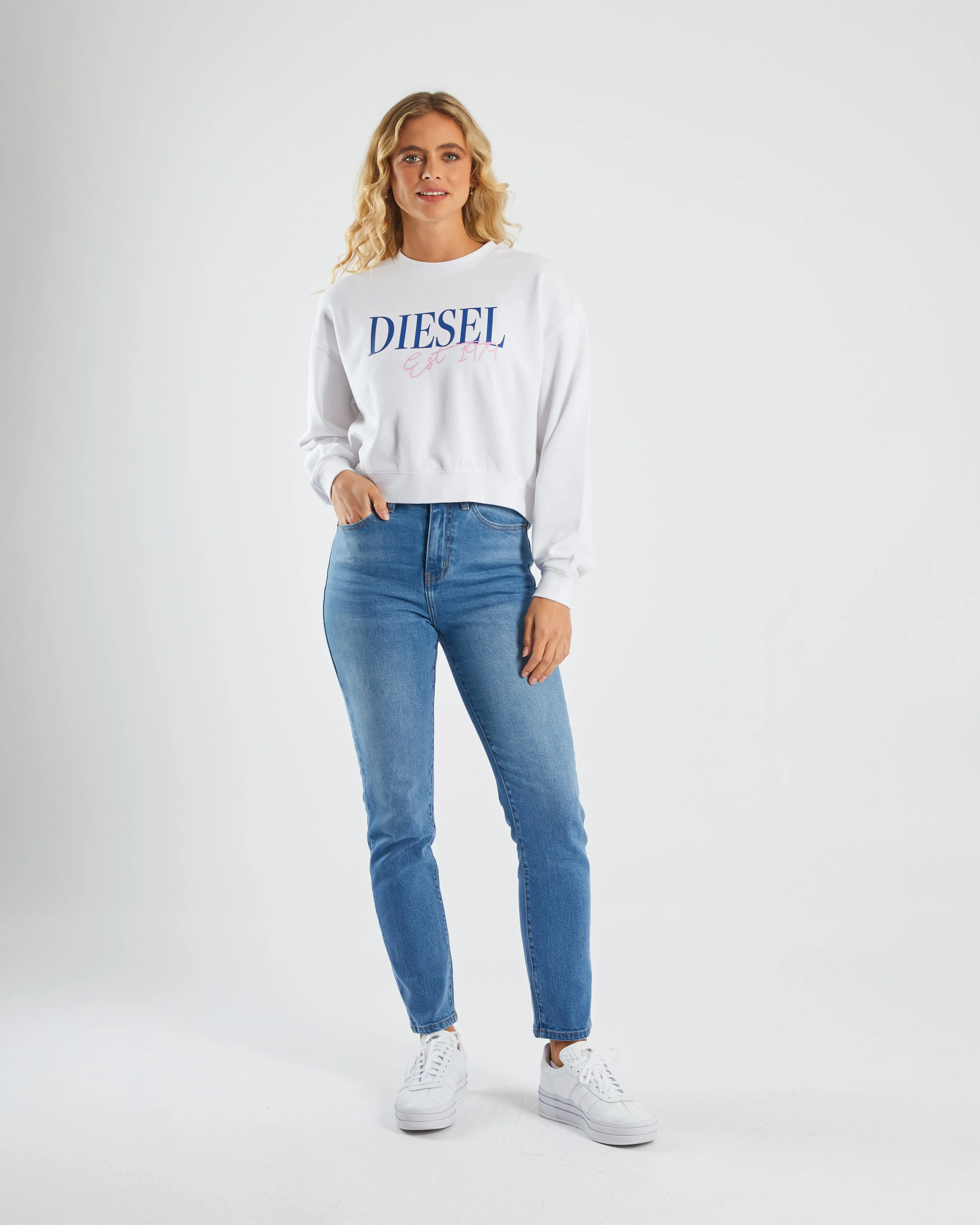 Claudette Sweatshirt in Dove White - Shop Now