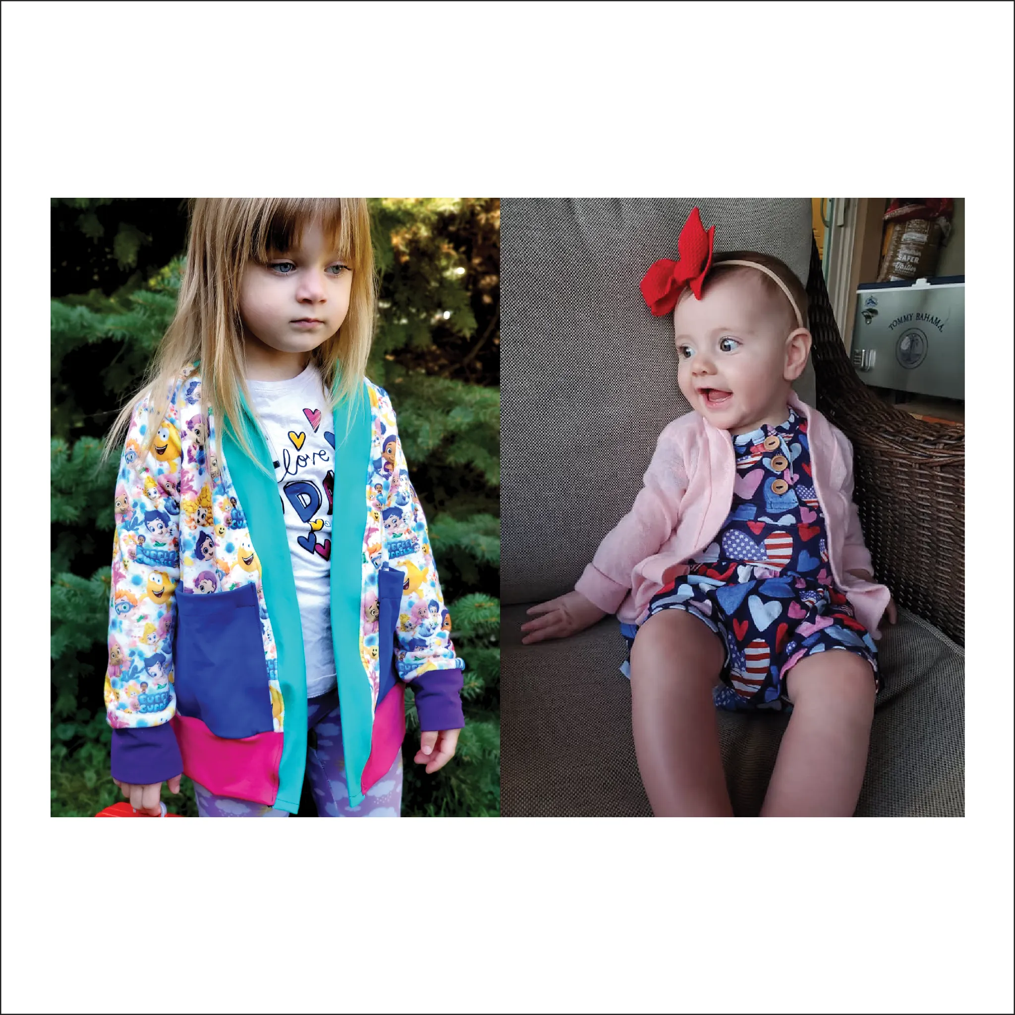 Clear Creek Cardigan Sewing Pattern | Baby to Big Kid Sizes NB - 18 | Beginner Level