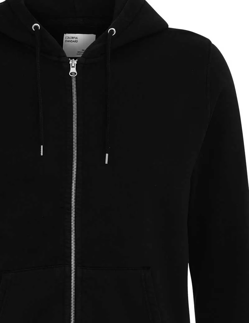 Colorful Standard Classic Organic Zip Hoodie Deep Black