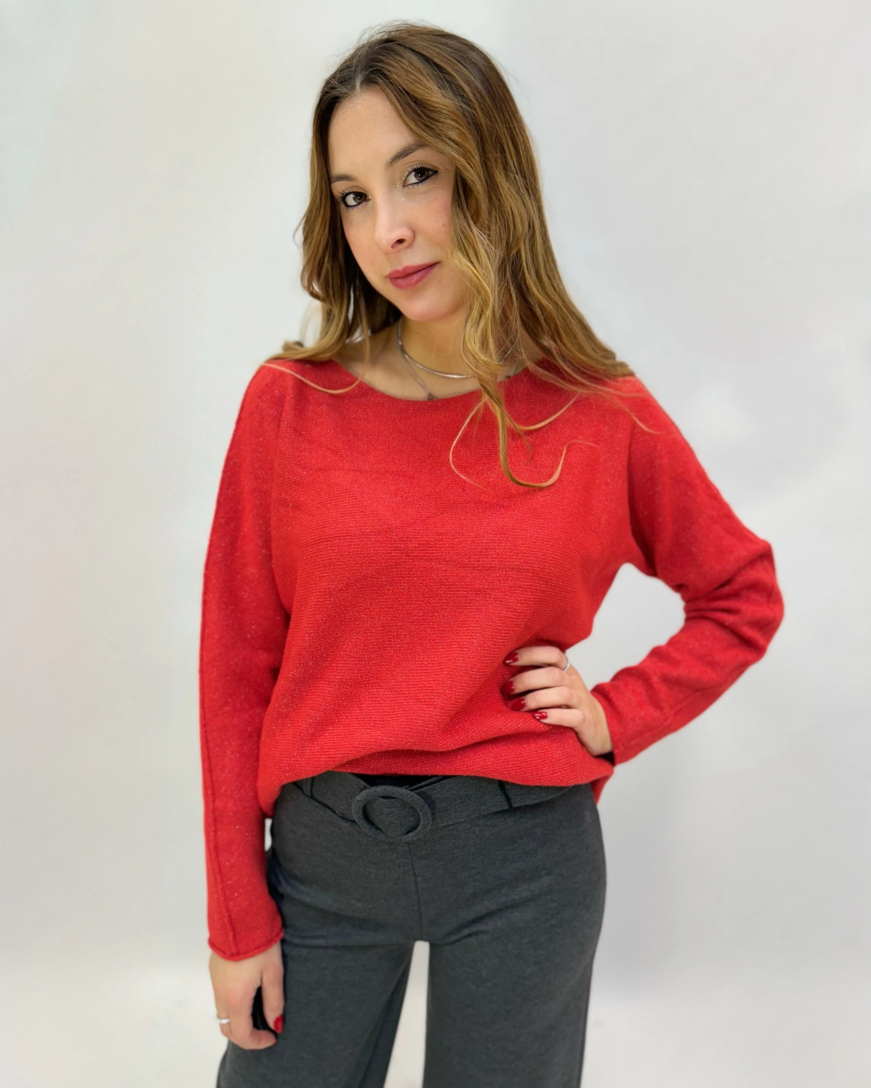 Comfortable solid color sweater