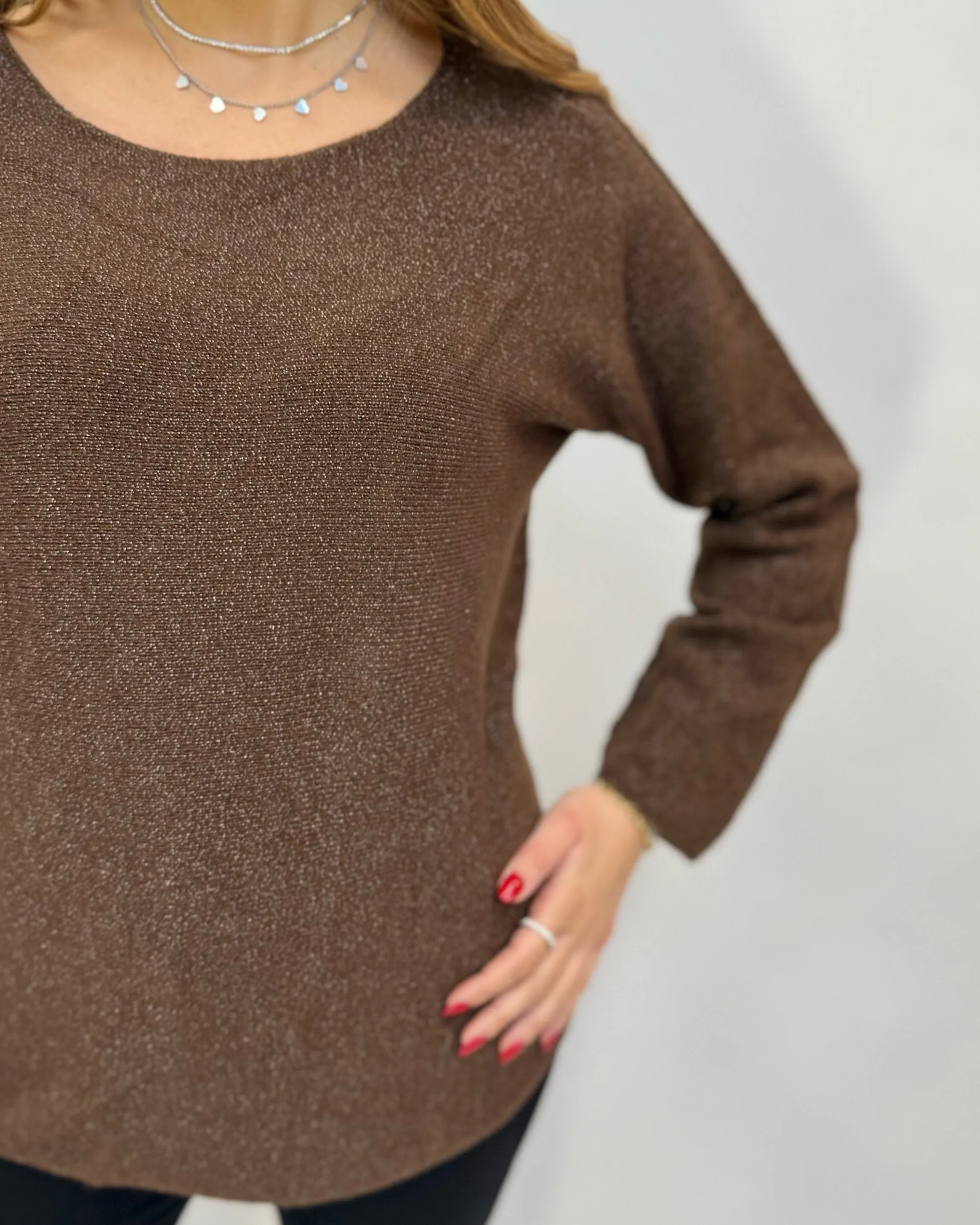 Comfortable solid color sweater