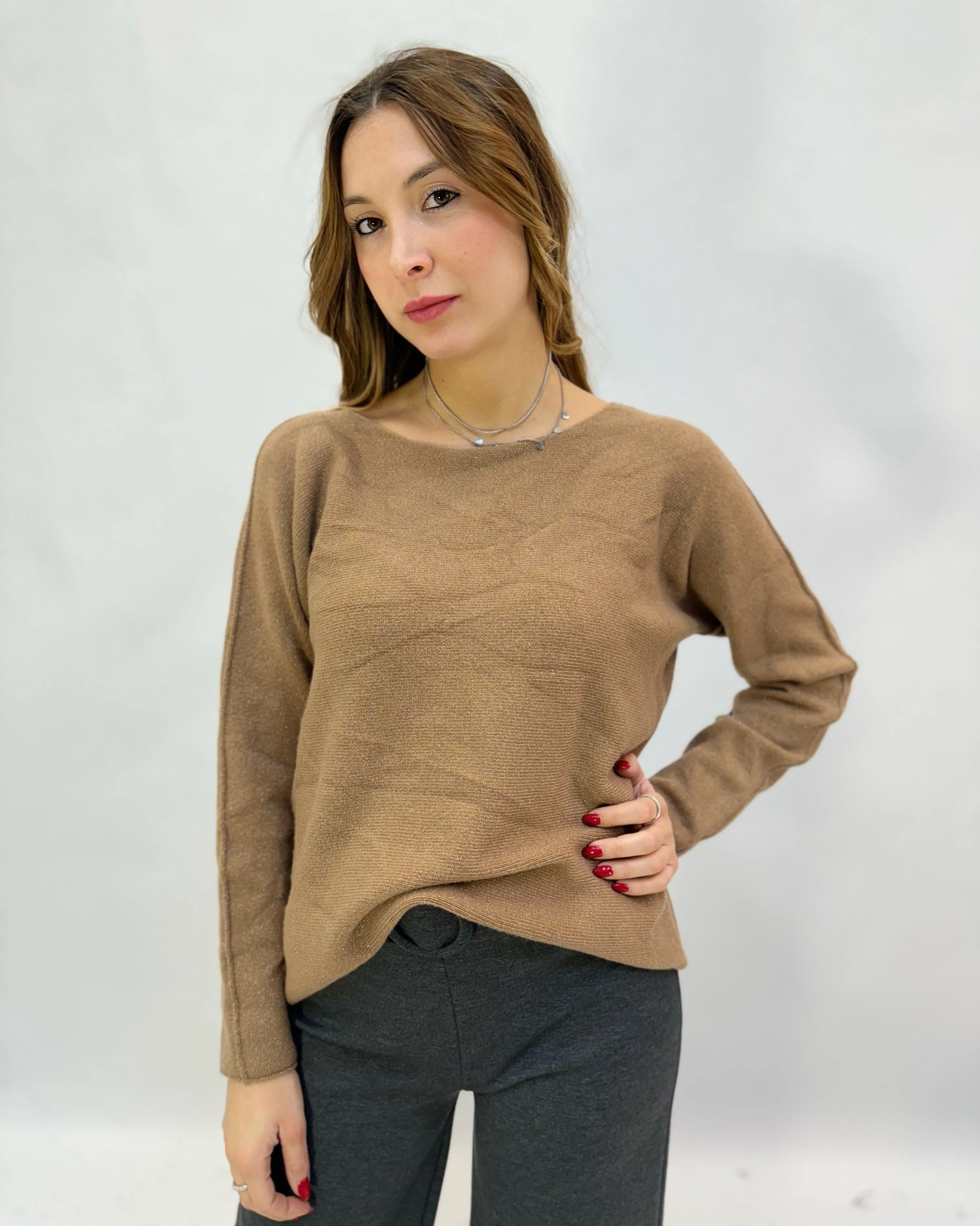 Comfortable solid color sweater