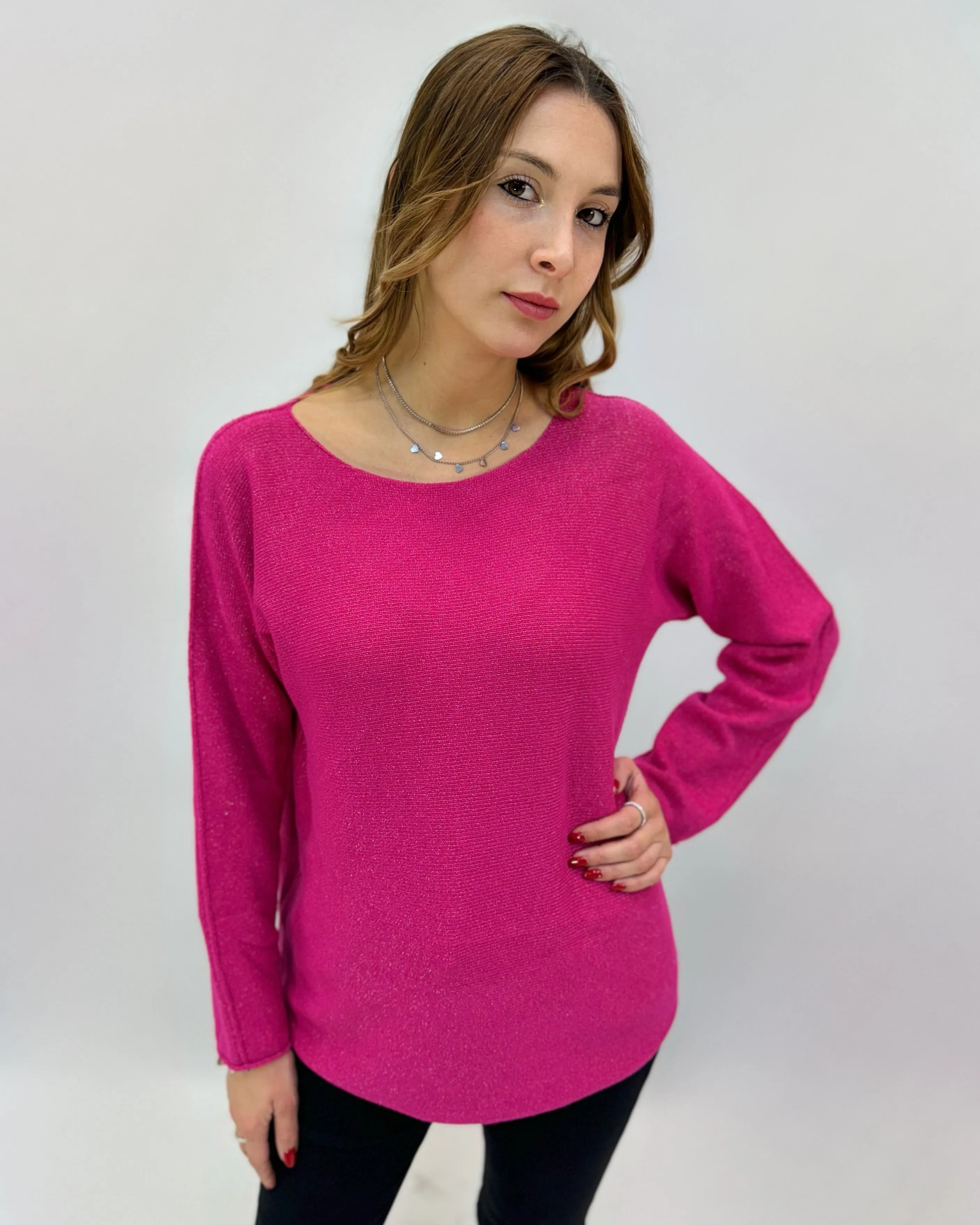 Comfortable solid color sweater