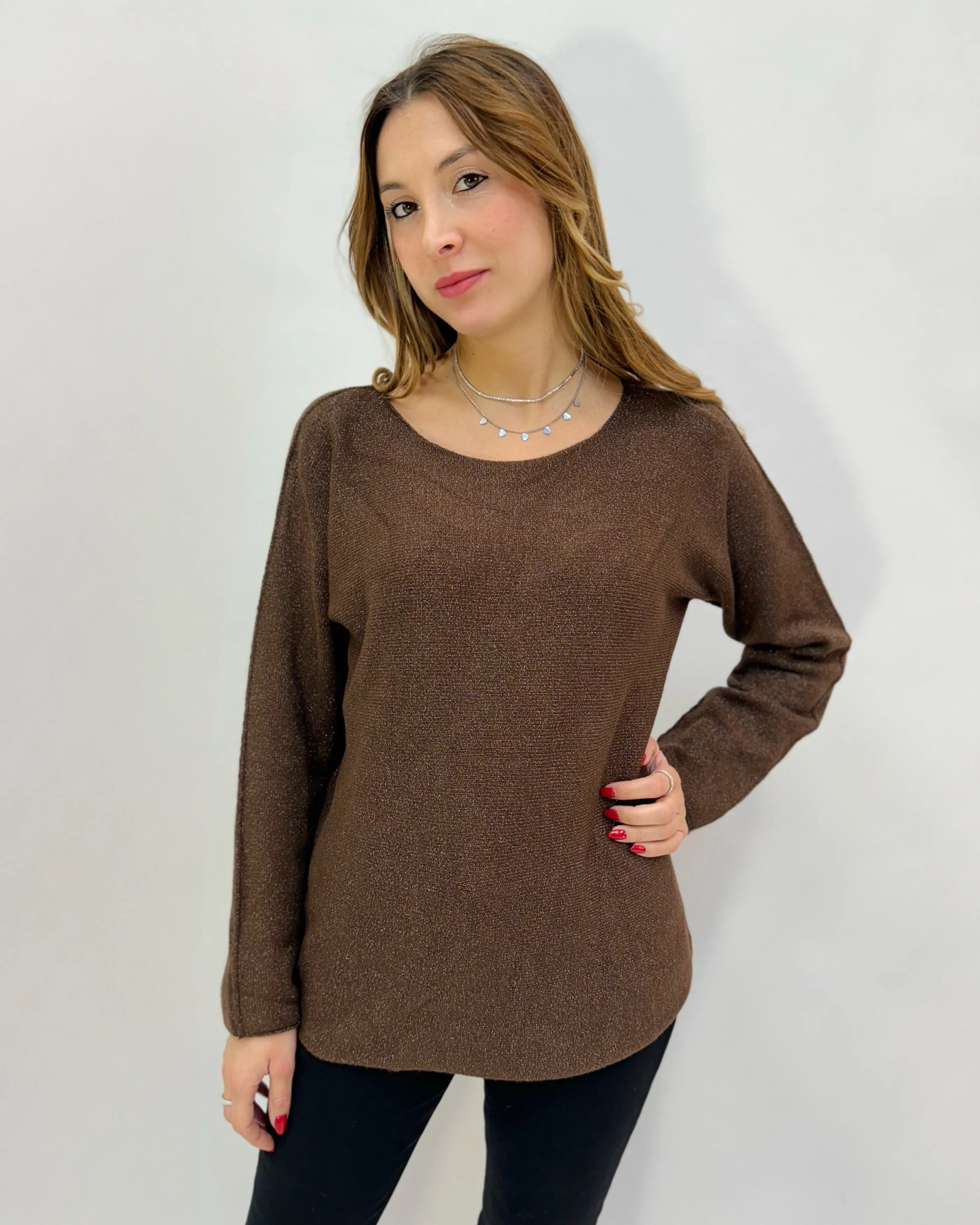 Comfortable solid color sweater