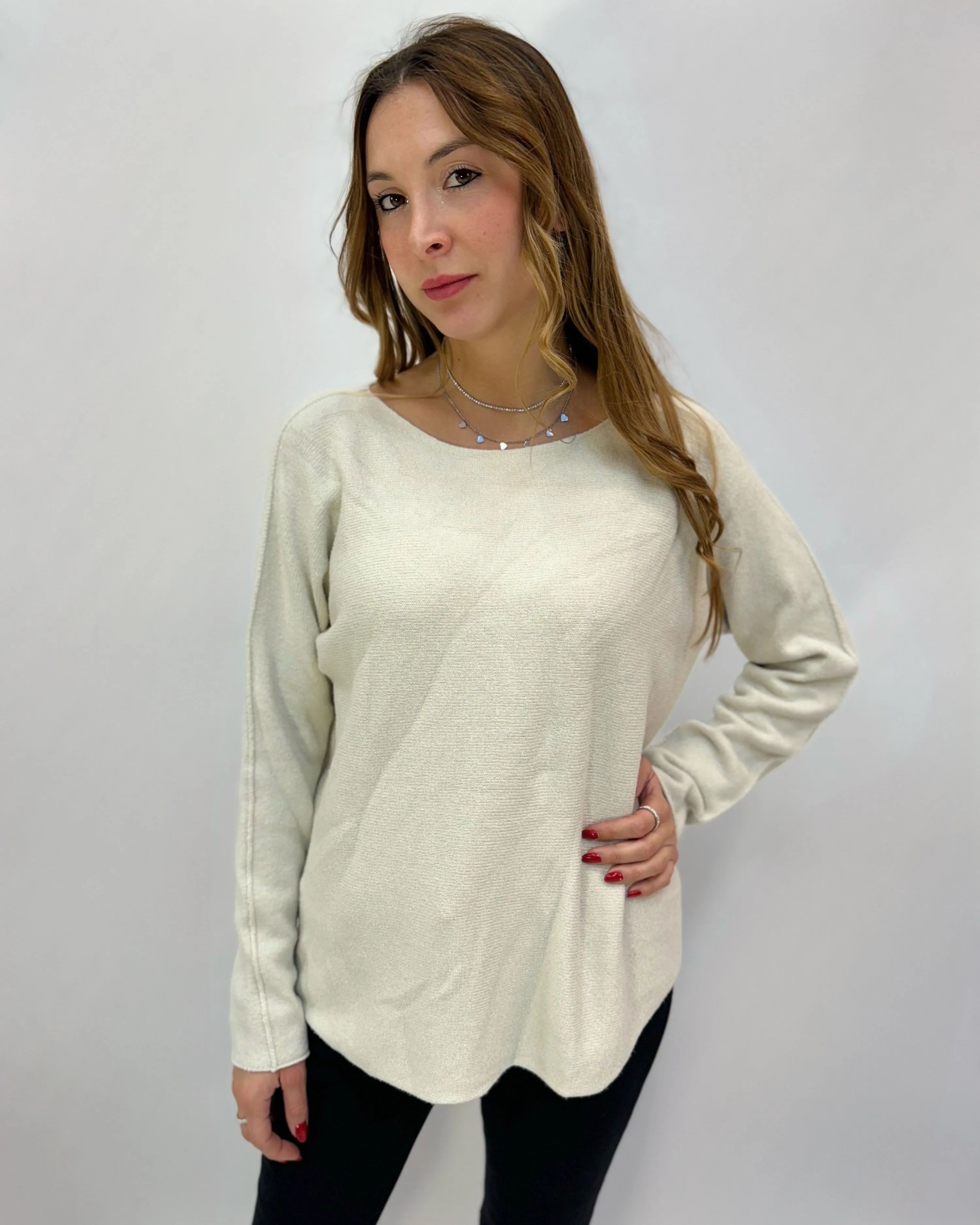 Comfortable solid color sweater