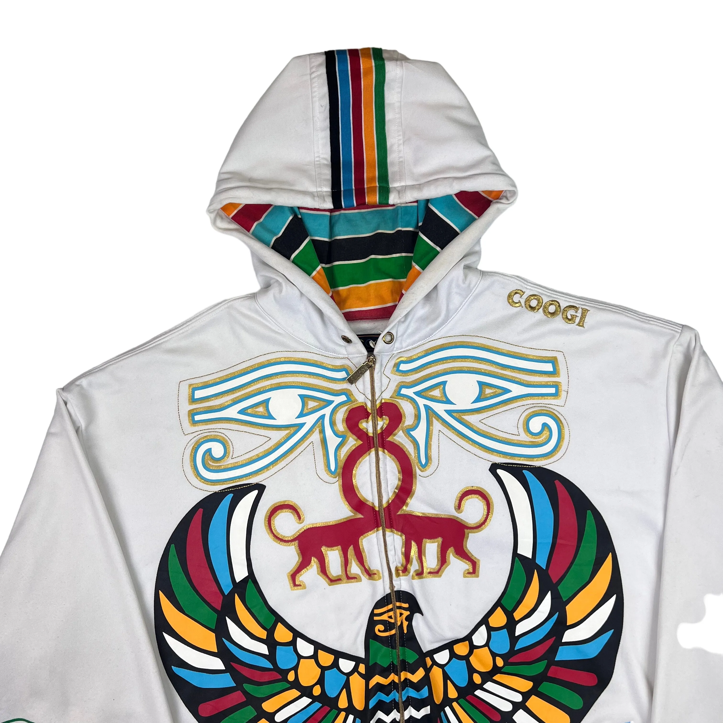 Coogi Zip-Up Hoodie White