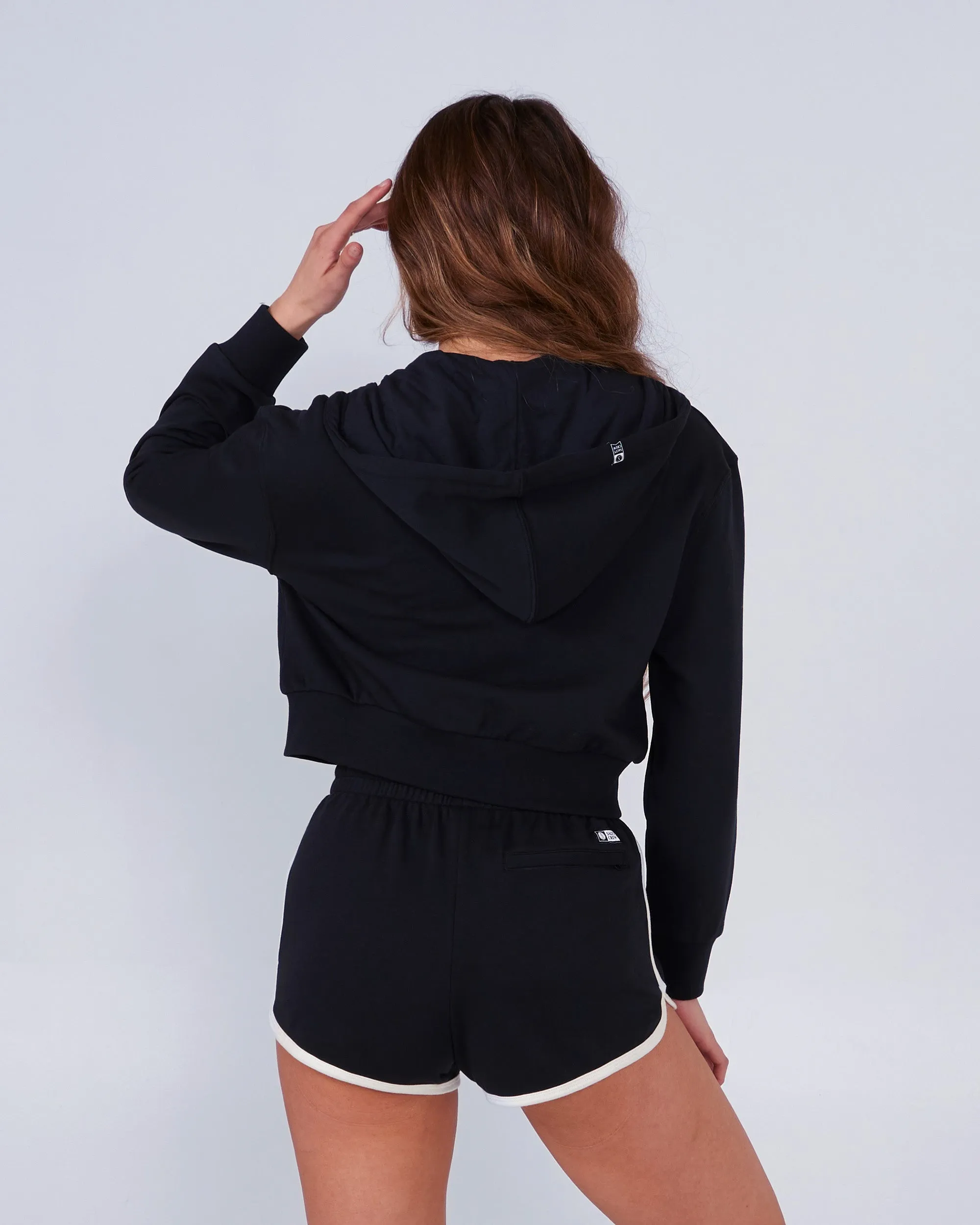 Crop Zip Front Hoody for Women