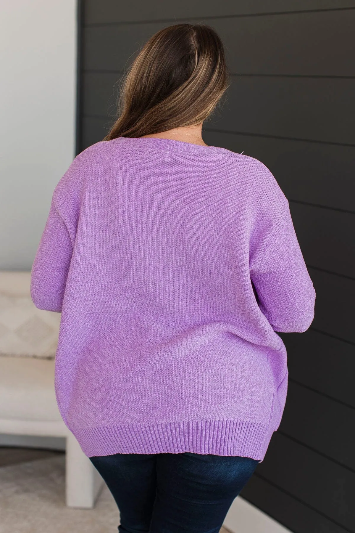 Cuddle Up Lavender Knit Cardigan