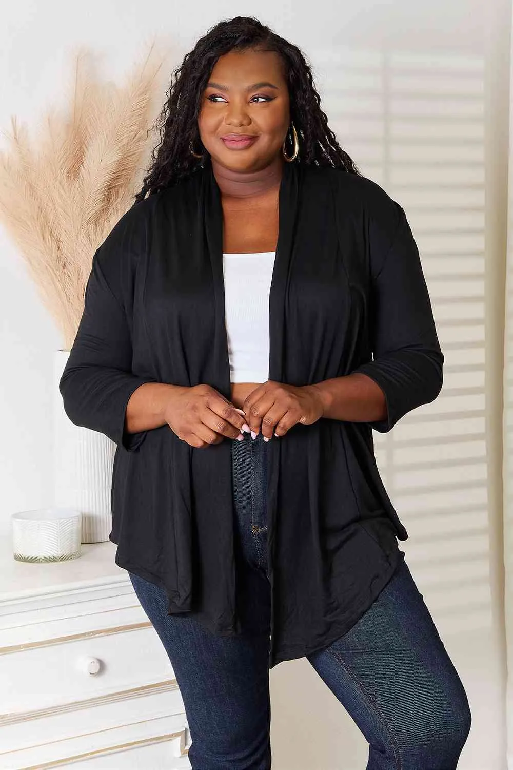 Culture Code Plus Size Open Front Cardigan