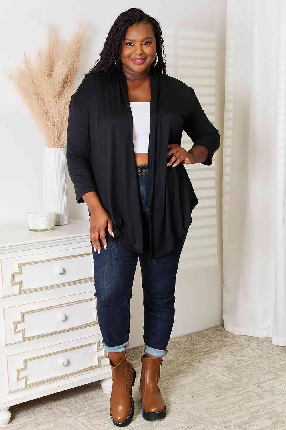 Culture Code Plus Size Open Front Cardigan