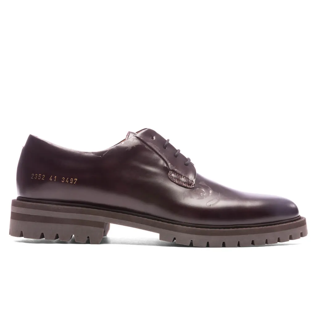 Derby Shoes in Oxblood