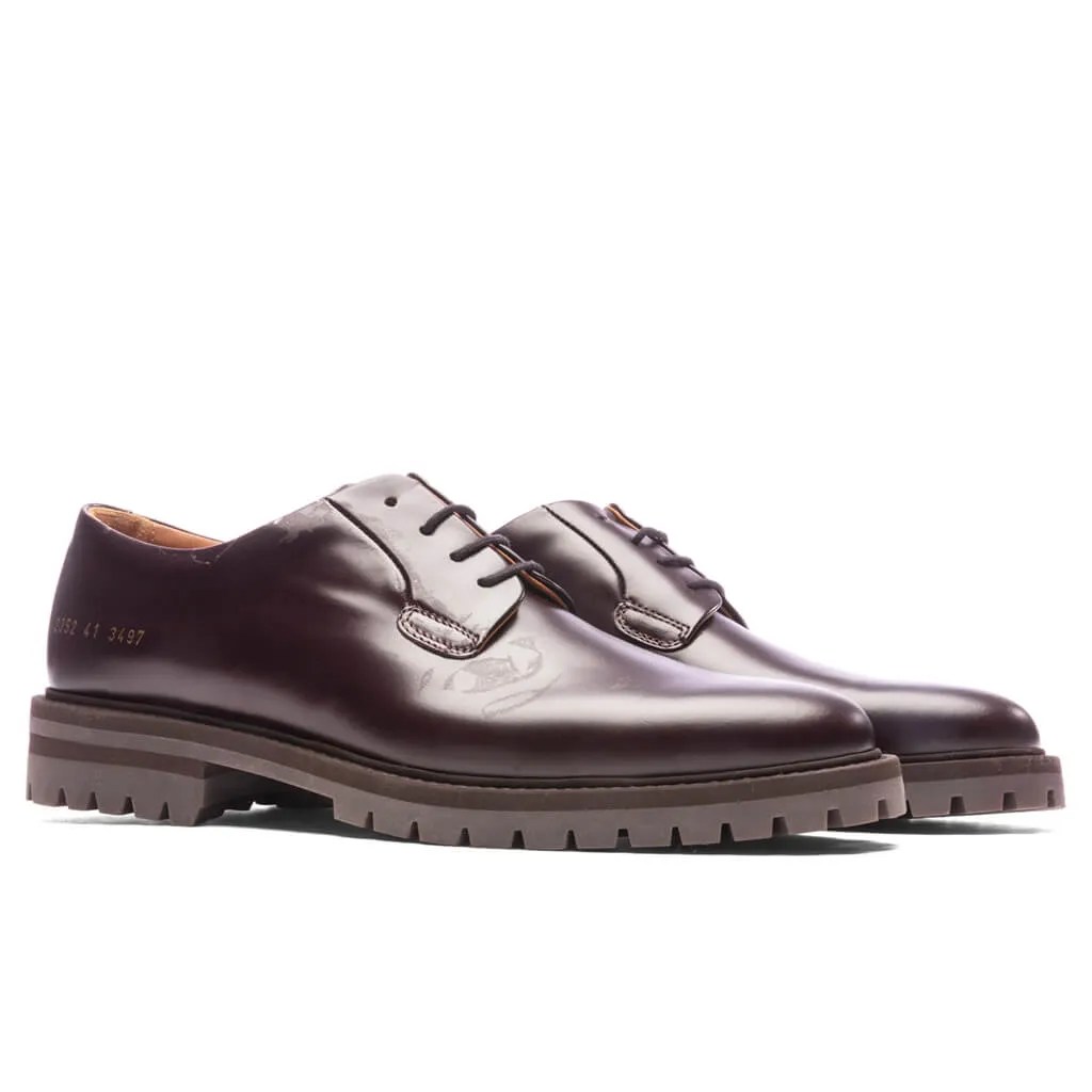 Derby Shoes in Oxblood