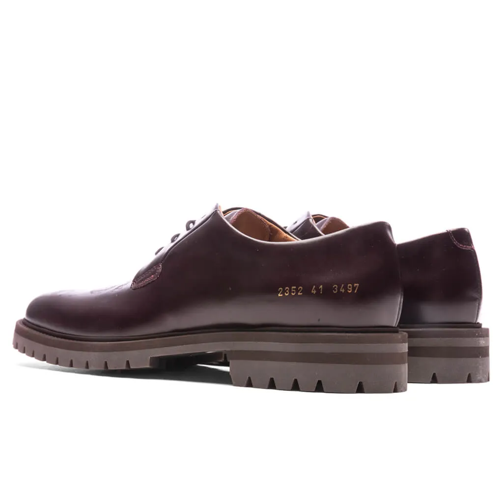 Derby Shoes in Oxblood