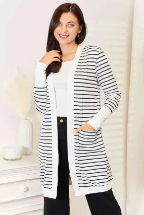 Double Take Striped Cardigan