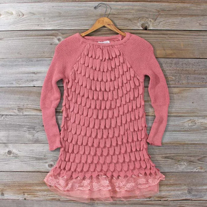 Dusty Pink Sweater with Rolling Mist Pattern